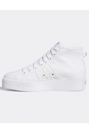 adidas Nizza - Sneakers bianche con plateau