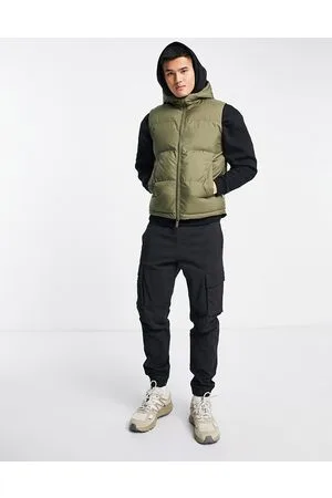 SELECTED Gilet imbottito color kaki scuro
