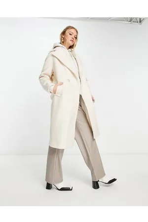 Helene Berman Cappotto doppiopetto in bouclé sporco