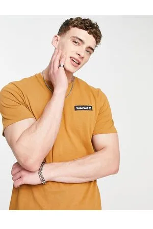Timberland Heavy Weight - T-shirt color cuoio grano con etichetta