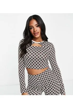 Fila Crop top a maniche lunghe con stampa rétro