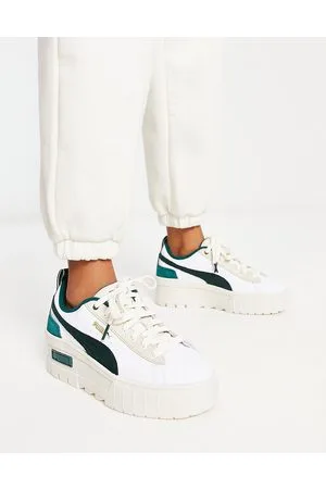 PUMA Mayze - Sneakers sporco e verdi con suola spessa