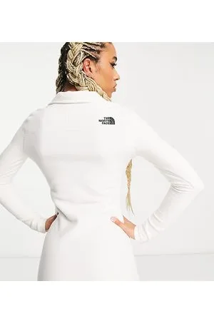 The North Face Glacier - Vestito in pile crema con zip corta e logo sul collo - In esclusiva per ASOS