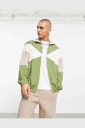 ASOS Giacca sportiva oversize verde color block