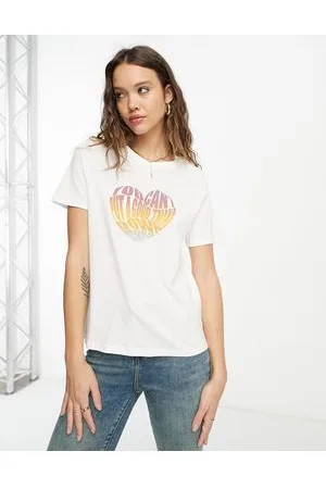Wrangler T-shirt bianca con stampa