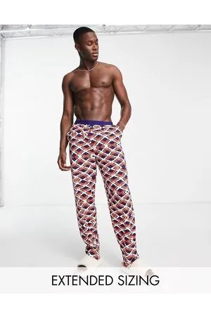 ASOS Pantaloni da casa rossi a quadri ondulati