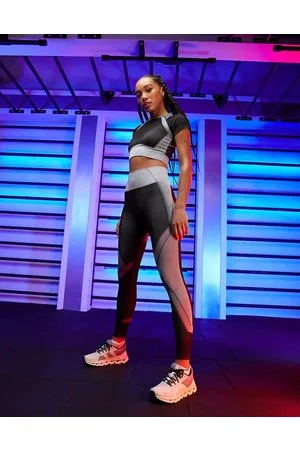ASOS Leggings senza cuciture con pannelli a contrasto in coordinato