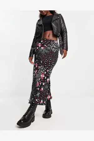 Miss Selfridge Gonna lunga asimmetrica a fiori patchwork