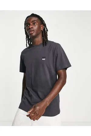 Jack Wolfskin 365 - T-shirt nera con logo squadrato sul petto