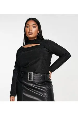 Simply Be Top glitterato con cut-out