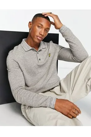Lyle & Scott Polo vintage kaki fumo testurizzato fil-à-fil