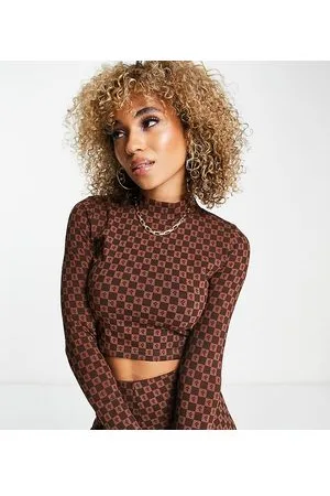 Fila Crop top a maniche lunghe con stampa rétro
