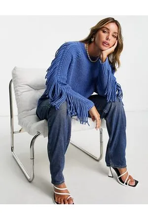 Whistles Maglione lavorato a trecce oversize intenso con maniche con frange