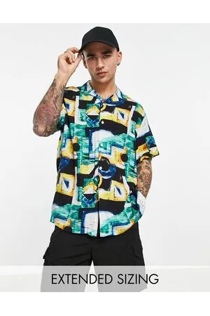 ASOS Camicia comoda con rever e stampa astratta