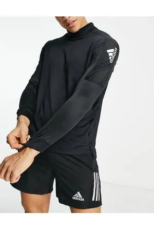 Adidas - Training Strength Warm - T-shirt a maniche lunghe nera accollata