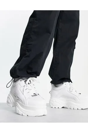 Buffalo London - Sneakers classiche con suola spessa bianche