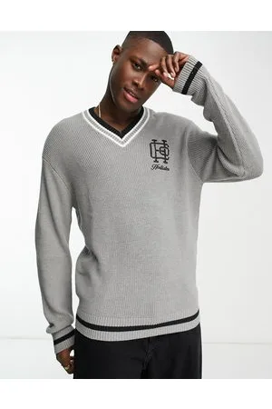 Hollister Maglione con scollo a V e monogramma stile college