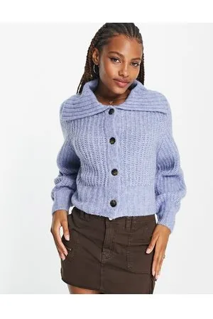 Monki Cardigan polvere con colletto a maniche lunghe