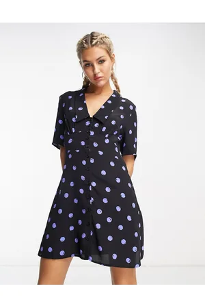 Nobody's Child Daisy - Vestito corto a pois con bottoni sul davanti