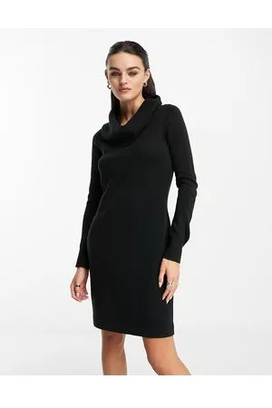 French Connection Vestito in maglia con scollo ad anello nero