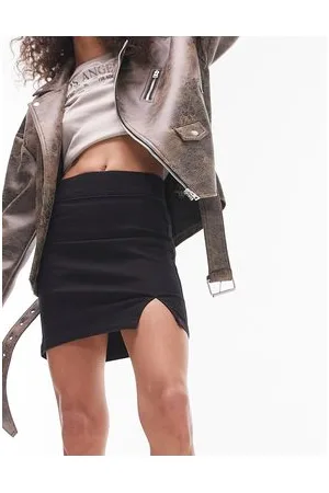 Topshop Joni - Gonna di jeans nera