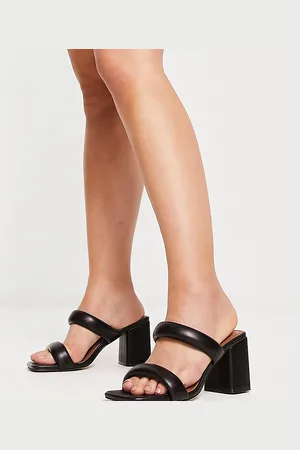 ASOS Height - Sabot con tacco medio imbottiti neri a pianta larga