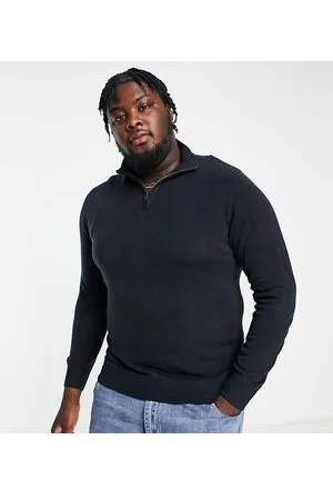 French Connection Plus - Maglione morbido con zip corta