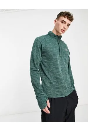 adidas Adidas - Running Run Icons - Felpa a maniche lunghe con zip corta