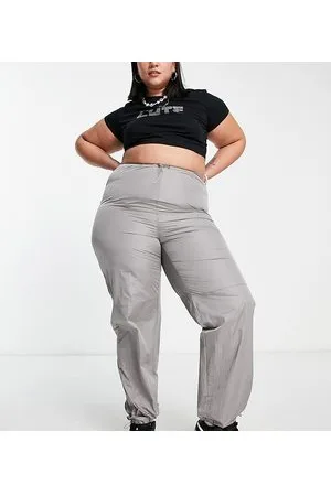 Daisy Street Pantaloni stile paracadutista grigio con coulisse