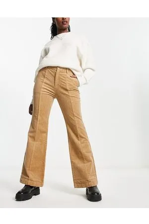 Urban Revivo Pantaloni a zampa marroni