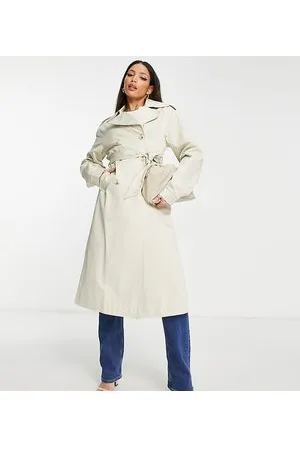 Unique21 Tall Trench svasato con tasche con patta