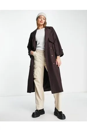 Urban Code Urban Code - Trench oversize taglio lungo cioccolato