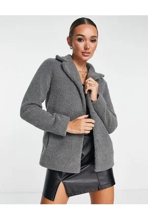 Unreal Fur Giacca in pelliccia sintetica grigia