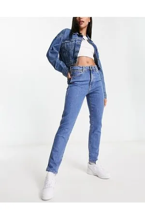 Wrangler Jeans skinny a vita alta in lavaggio medio