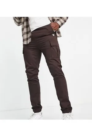 Le Breve Tall - Pantaloni cargo con elastico in vita e orlo, colore scuro