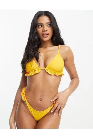 River Island Top bikini a triangolo con volant