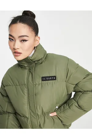 Il Sarto Piumino color talpa con logo sul retro