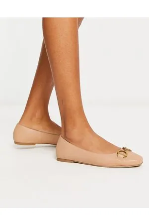 ASOS Leighton - Ballerine beige con punta squadrata
