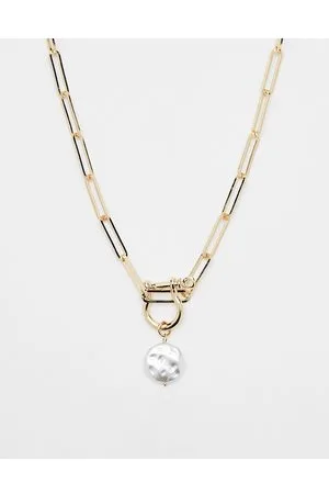 French Connection Collana a catenina color con perla sintetica