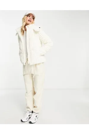Gianni Feraud Lola - Cappotto imbottito in velluto a coste color crema