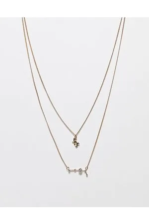 French Connection Collana color con cristalli e segno zodiacale dell