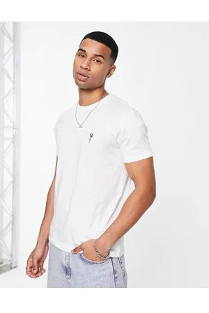 New Look T-shirt bianca con ricamo di rosa