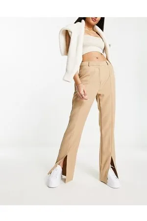 Pantaloni a zampa color cammello shop