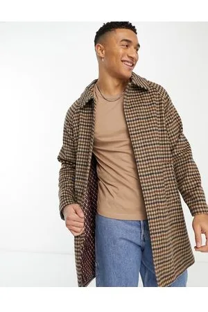 Harry Brown Cappotto comodo marrone a quadri