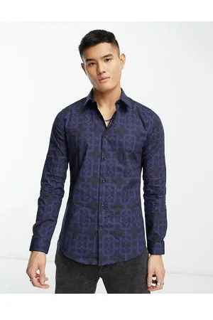 Devils Advocate Camicia a maniche lunghe con stampa geometrica