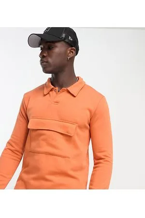 Bolongaro Tall - Polo a maniche lunghe color ruggine