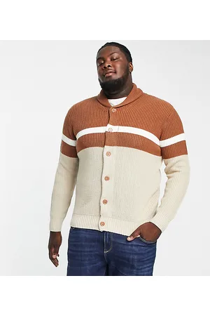Le Breve Plus - Cardigan a righe ed écru a coste