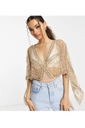 Frock and Frill Body premium decorato con maniche stile kimono