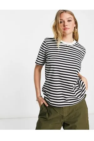 & OTHER STORIES T-shirt comoda a maniche corte a righe bianche e nere