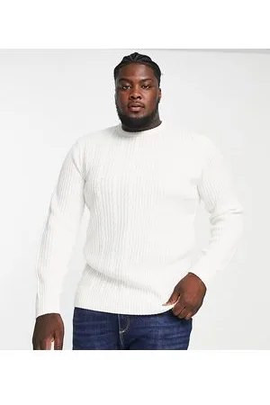 Le Breve Plus - Maglione écru jacquard con design diviso